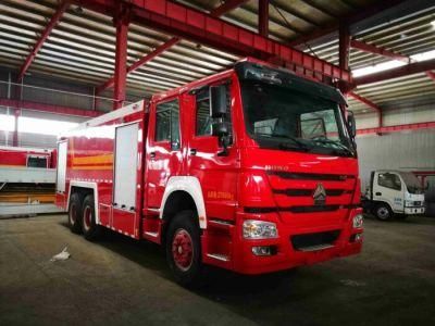 Sinotruk HOWO 6X4 10W Heavy Duty Water Foam Tank Fire Rescue Fighting Truck Fire Hot Sale 10 Cbm Water