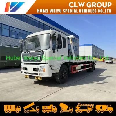 Dongfeng Tianjin Kingrun Vr 210HP 10tons Flatbed Wrecker Tow Truck 4X2 Road Towing Recovery Truck