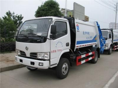 Dongfeng Frika 4X2 New 6 Cbm Garbage Waste Compactor Truck for Sale with Self Lifting and Emptying Function