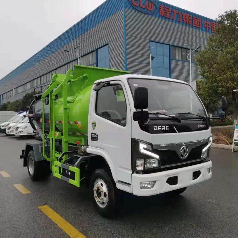 Hot Sale Dongfeng 5cbm Kitchen Garbage Truck Eat Hutch Garbage Truck