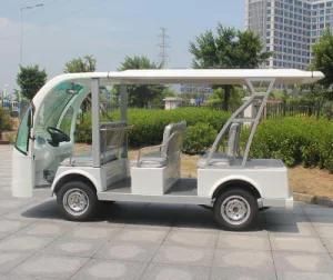 White 8 Passengers Shuttle Bus Electric Tourist Car (DN-8F)