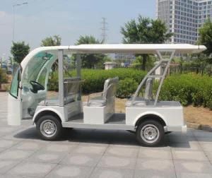 White 8 Passengers Shuttle Bus Electric Tourist Car (DN-8F)