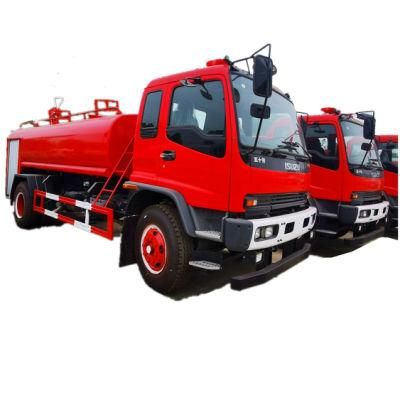 Qlsuzu Fvr Water Tanker Fire Trucks 300HP 6HK1-Tch Engine with Pto Sandwich Type Power Take off for Fire Pump Sprinkler 50L/S Cannon PS10/50W-D