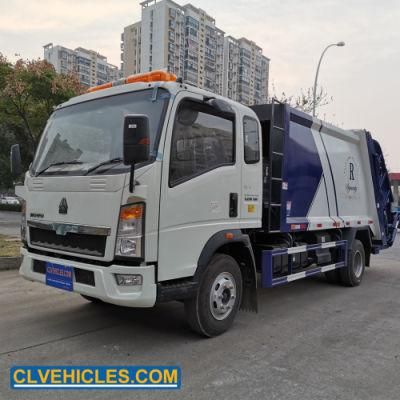 HOWO 7m3 8m3 10m3 12m3 Waste Collection Compactor Garbage Truck