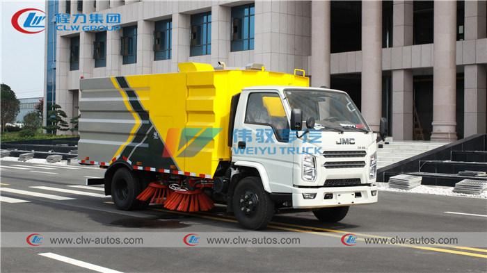 Jmc Road Sweeper Truck China 5tons Diesel Deputy Engine Road Cleaning Truck Sweeper