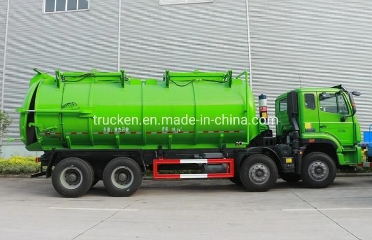 Sinotruk 8*4 New Design Factory Supply Vacuum Cleaner Truck with High Quality