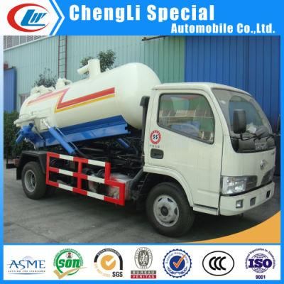 20% Discount off Dongfeng 4ton 4000L Vacuum Sewage Suction Tank Trucks for Sale