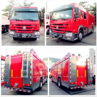 China Manufacturer Prime High Quality Sinotruk HOWO Rescue Escape Emergency Water Foam Fire Engine 4X2 Water Fire Truck Fire Fighting Truck