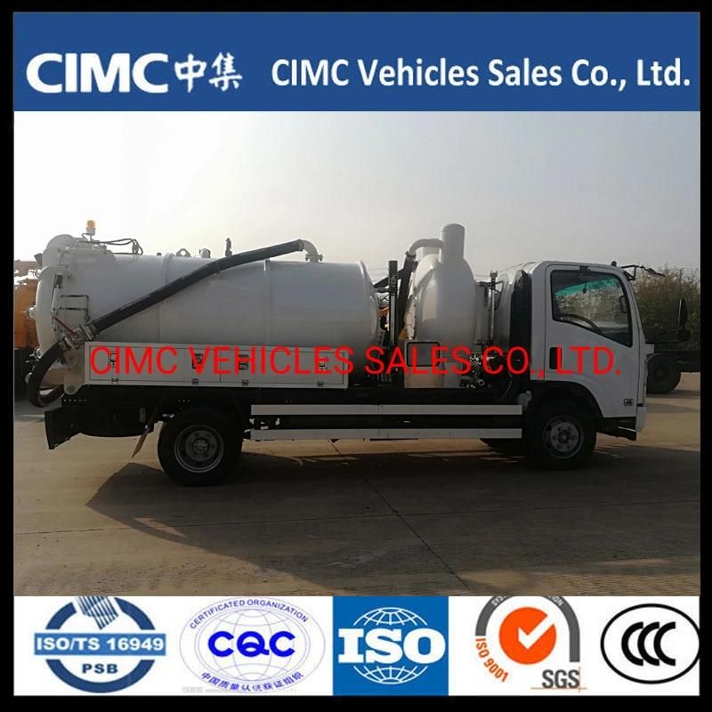 New Isuzu 700p Nqr 4*2 Sewage Suction Vacuum Truck Jetting 5000L