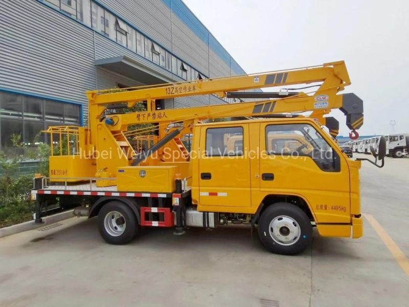 High Altitude Lifting Truck with Bucket Platform 12m 14m 16m Aerial Work Truck for Pick up Operation