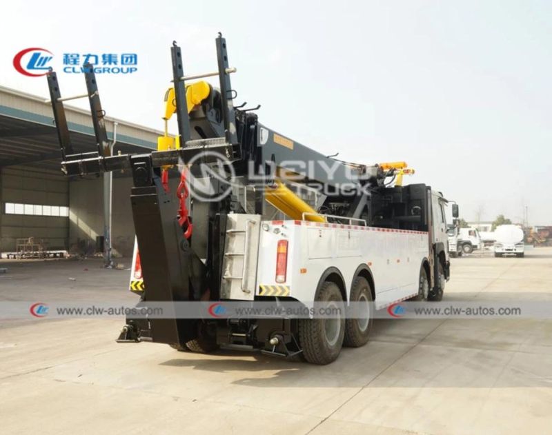 Sinotruk HOWO 8X4 12 Wheels Rhd 40 Tons 40tons Rotator Boom Road Recovery Wrecker Towing Truck Emergency Rescue Tow Truck