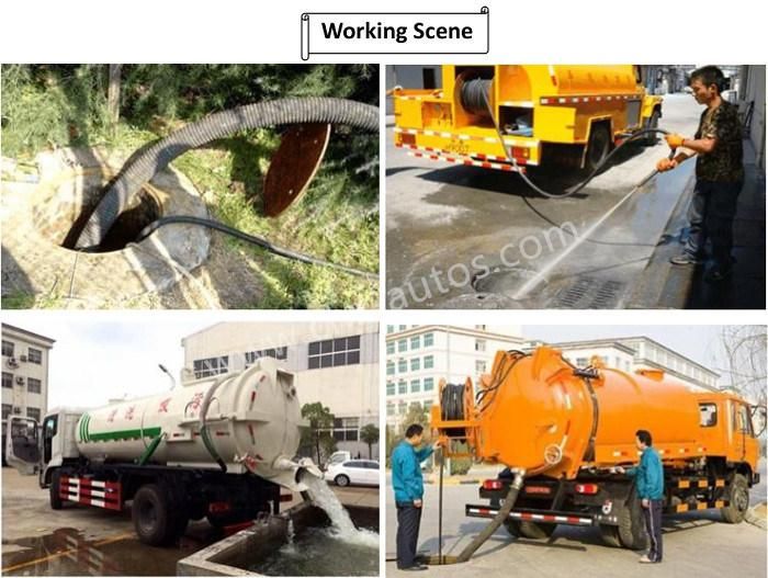 8m3/8000liters Dongfeng Sewage Suction Truck 8tons Emergency Rescue Sewer Cleaning Equipment