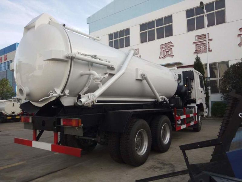 Sinotruk HOWO 8~35cbm High Pressure Jetting Vacuum Sewer Sludge Cleaning Tank Fecal Sucker Tanker Sewage Suction Truck