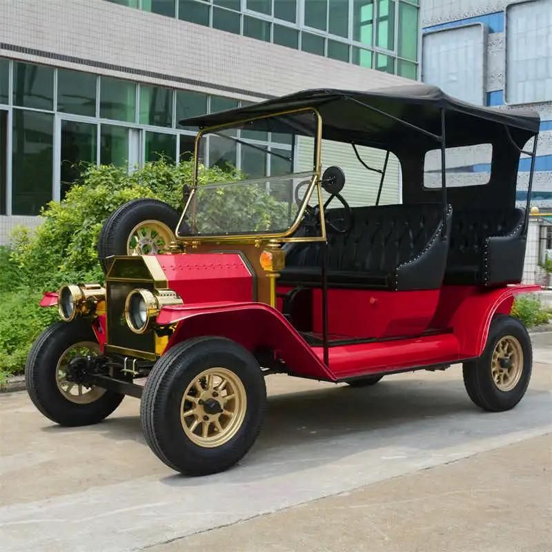 Luxury Cheap 4-5 Seats Electric Vintage Golf Cart for Wedding Resort Hotel Classic Car