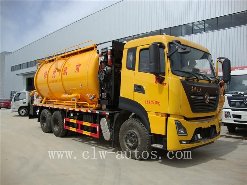 Dongfeng Kinland 6X4 16000 Litres Vacuum Sewage Suction and Cleaning Truck