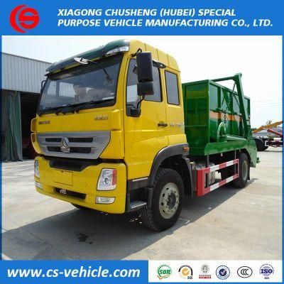 Homan Swept Body Refuse Collection Swing Arm Garbage Truck, Skip Loader Garbage Truck