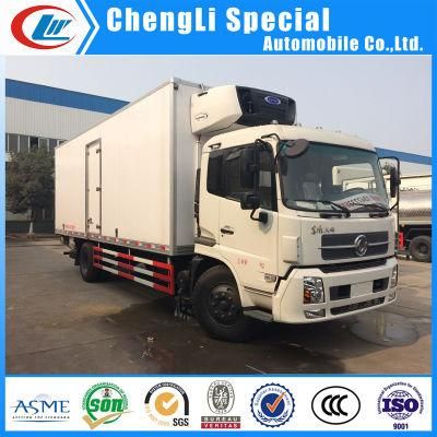 Dongfeng 10 Ton Ice Cream Freezer Food Truck Carrier Refrigerator Truck for Meat and Fish Delivery
