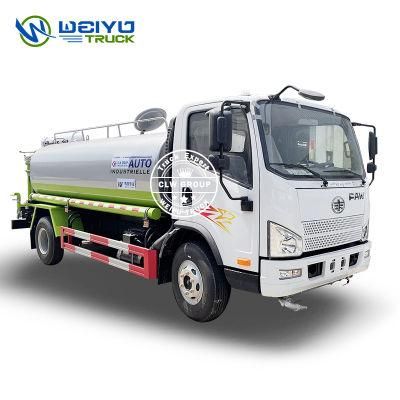Jiefang Brand 8 Cubic Water Sprinkler with Fog Cannon Transport Water Tank for Sale