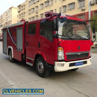 HOWO 6000liter Water 2000liter Foam Tanker 8000L Fire Fighting Truck