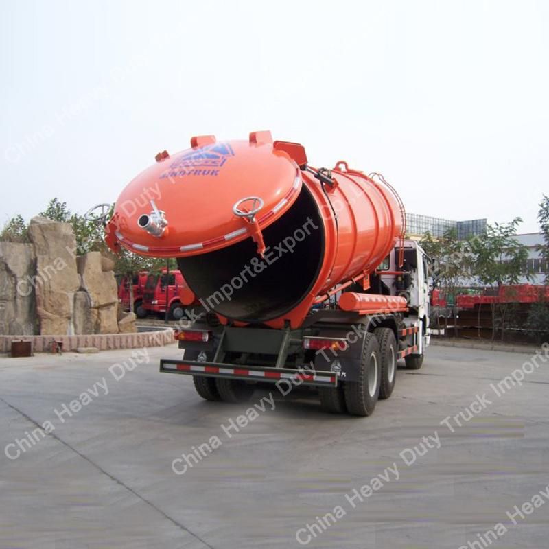 Sino HOWO Rhd LHD 6X4 16000 Litres Vacuum Sewage Suction Tanker Truck