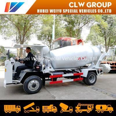 China Mini 1cbm 2cbm 3cbm 4-Wheels Cement Transport Motor Vehicle 1000L 2000L 3000L Concrete Mixer Truck