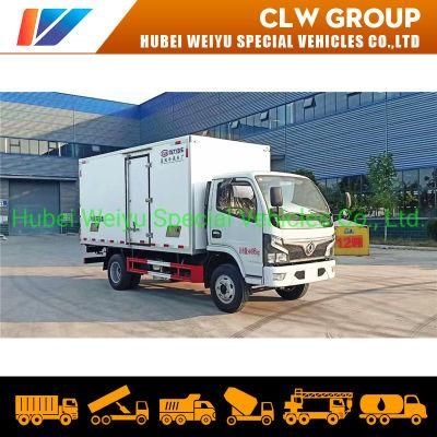 Dongfeng 4X2 Furuicar 3tons 5tons Small Frozen Food Seafood Refrigerated Delivery Truck and Cooler Freezer Refrigerator Van Truck