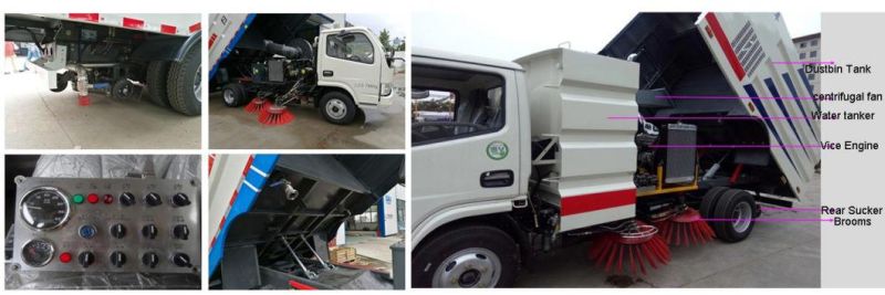 HOWO Road Sweeper Truck with Rear Spay