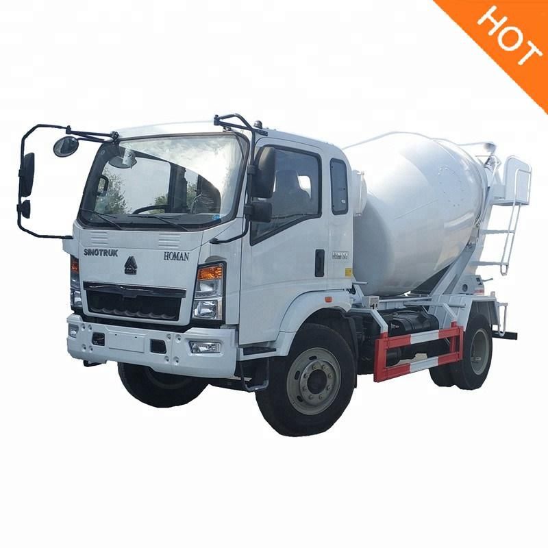 Sinotruk HOWO Light 4m3 LHD 130HP Small Concrete Mixer Truck