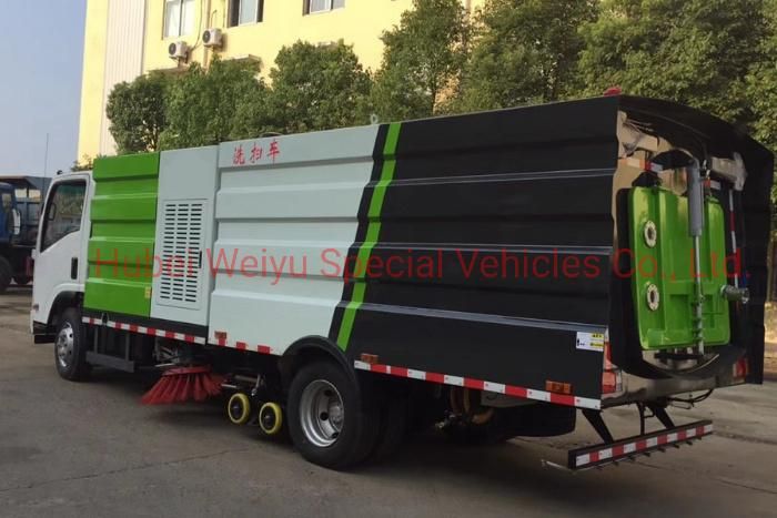 Customized Isuzu 5tons 4X2 9cbm/9000liters Road Washing Sweeper Truck