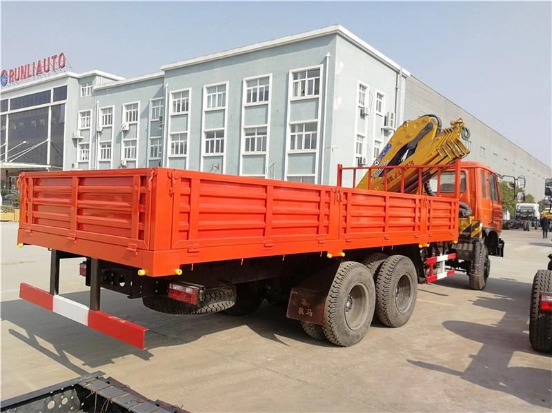 Dongfeng 6X6 Used Truck Mounted 10 Ton Crane for Sale with Container Lock