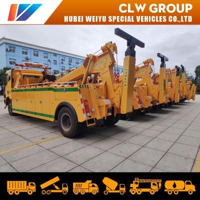 10t Medium Duty Rotator Road Rescue Wrecker 8tons FAW Tow Truck for Yutong Bus Towing
