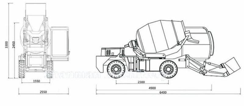 1.5cbm Small Concrete Mixer Truck in Low Price