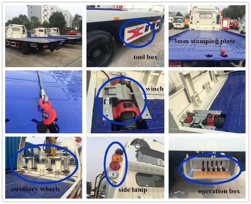 Japanese Brand 4X2 8tons Flatbed Tow Wrecker Truck