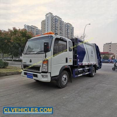 HOWO 4X2 116HP Rhd Refuse Compactor Truck 6cbm Refuse Truck