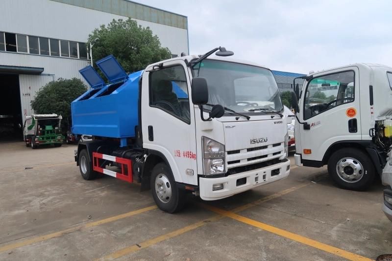 I Suzu 5tons 5m3 Hook Lift Container Garbage Truck