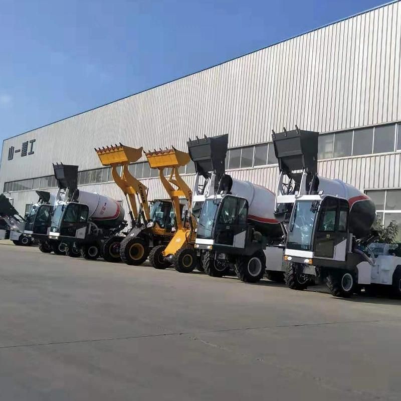 Articulated Connection Self Loading Concrete Mixer Truck