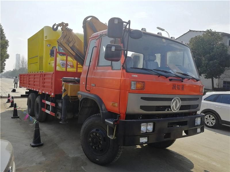 Dongfeng 6X6 Used Truck Mounted 10 Ton Crane for Sale with Container Lock