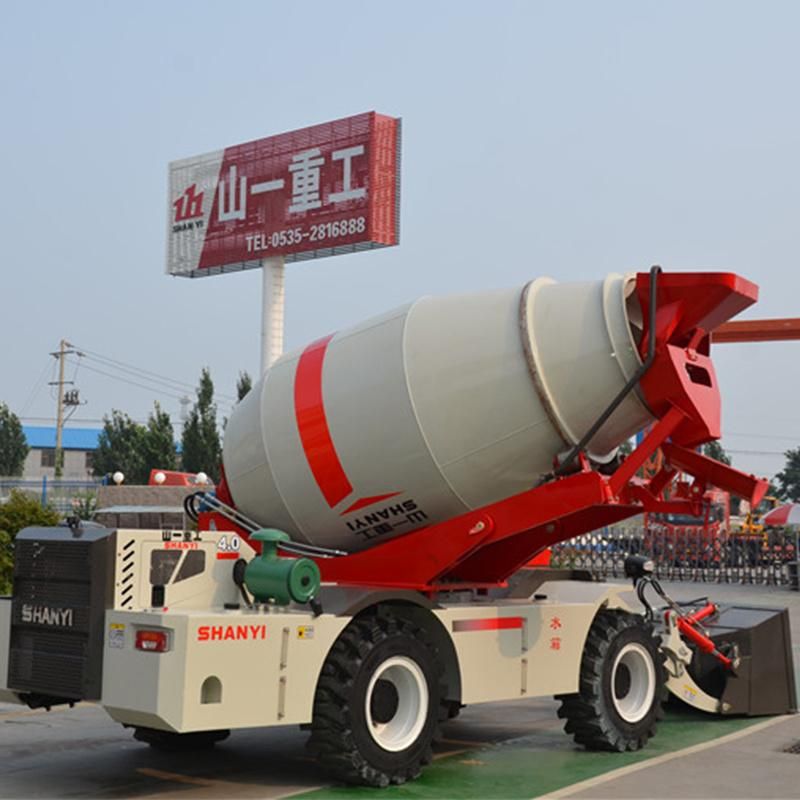 Factory Direct Sales New Model 4.0m3 Self Loading Concrete Mixer Truck