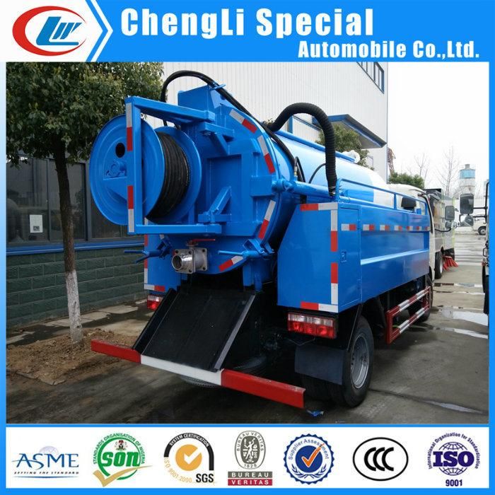 3.5cbm 4X2 Combined Suction High Pressure Jetting Flushing Truck