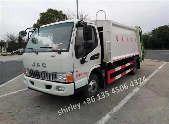 JAC Compactor Garbage Refuse Rubbish Recycling Truck 6tons 8cbm Waste Collector Compressed Refuse Truck