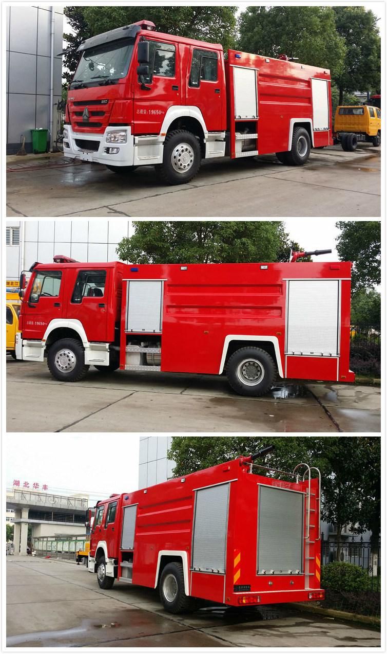 Sinotruk HOWO 266HP 8000L Water Fire Engine Fire Fighting Truck