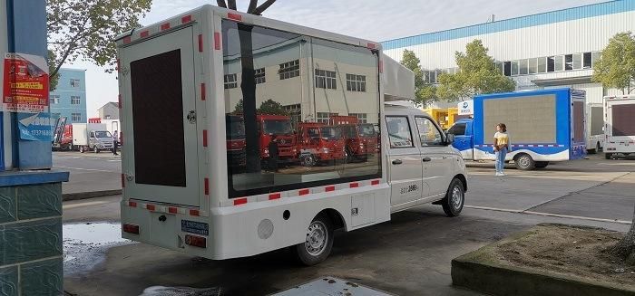 China Outdoor Broadcasting Trucks with 3 Full Color LED Screen and 1 Scrolling Poster Display Billboard Advertising Truck on Sale