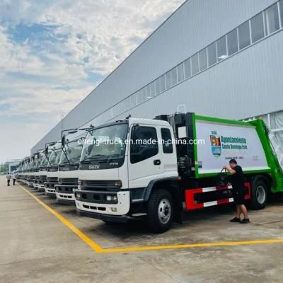 Isuz-U 4X2 12 Ton Compactor 12cbm 14cbm Rear-Loading 12m3 Compressed Garbage Truck