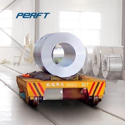 Steel Coils and Casting Die Transport Cart on Cement Floor