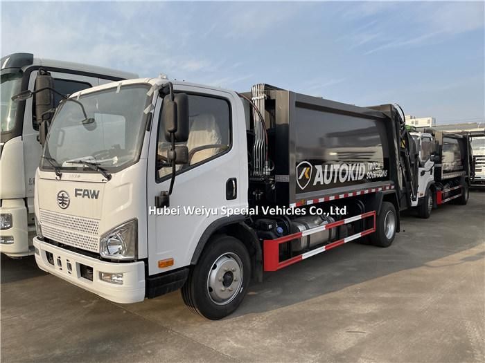 FAW Compressed Garbage Truck 8m3 Waste Compactor Truck