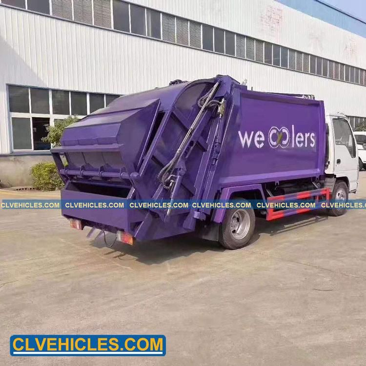 Isuzu 5000L Compressed Refuse Truck Rear Loading Refuse Compression Truck