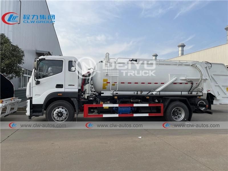 Foton 8000liters 8cbm 8tons Vacuum Sewage Suction Truck Septic Tank Truck for Sanitation Services