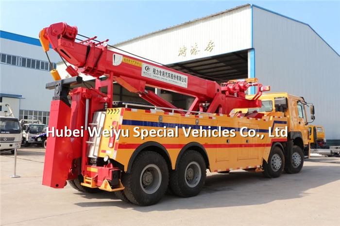 Trailer Towing Wrecker 30t Sinotruk HOWO 371HP 12-Wheel 50tons Recovery Truck for Africa