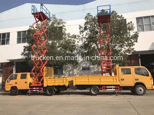 Construction Working 14meter Vertical Lifting Overhead Working Platform Hydraulic Manlift Platform Scissor Lift Truck