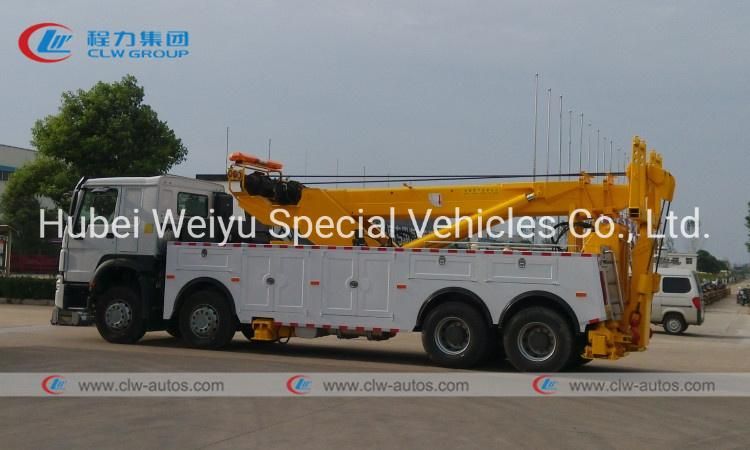 Sinotruk HOWO 12 Wheels 30tons 40tons 50tons 360 Degree Rotation Turntable Boom Road Wrecker Tow Truck for Road Emergency Rescue